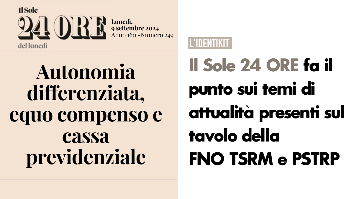 Il sole 24 ore TSRM e PSTRP. Teresa Calandra